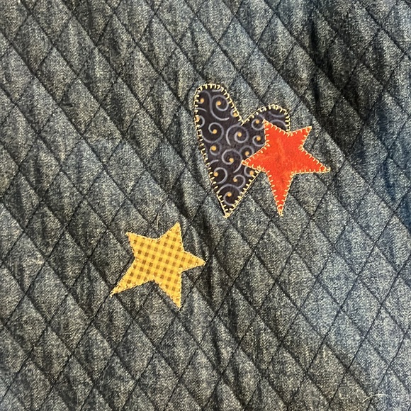 Haik’s Vintage 90s Women’s Barn Chore Coat patchwork design Denim Blue Size 2X - Picture 7 of 7